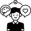icono de persona con logo de psicologo